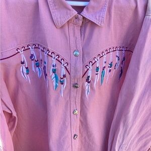 Bob Mackie Pink Wearable Art Shirt